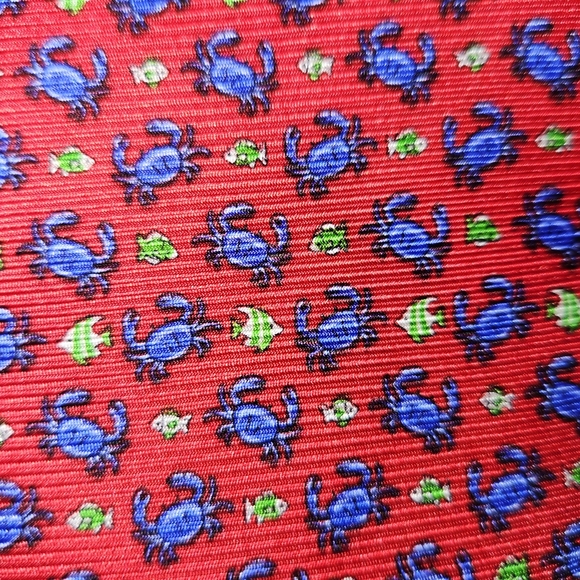 Cape Cod Neckwear Red Crab Silk Tie - Picture 3 of 6